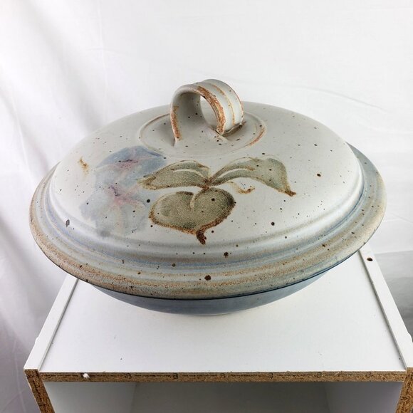 Large Pottery Casserole Soup Baking Bowl
